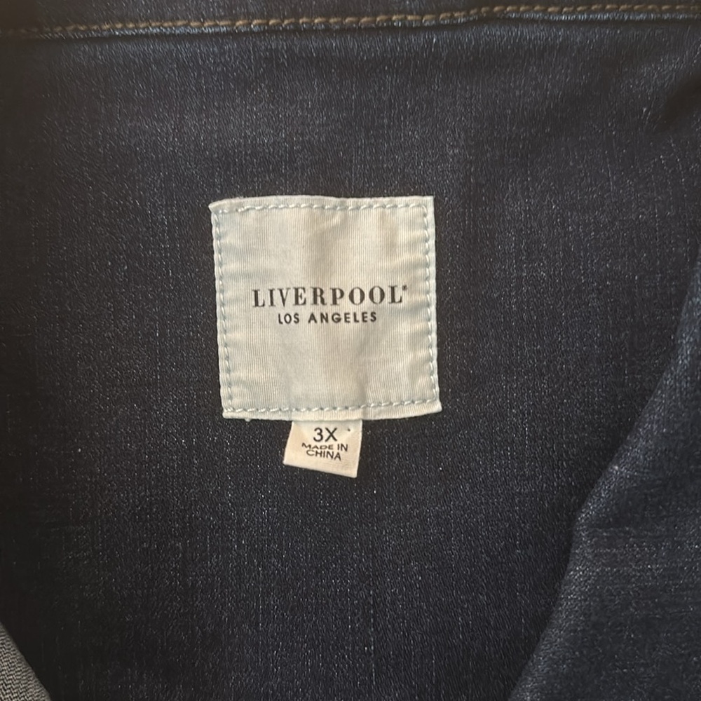 Woman’s Liverpool denim jacket 3x nwt - Picture 4 of 10
